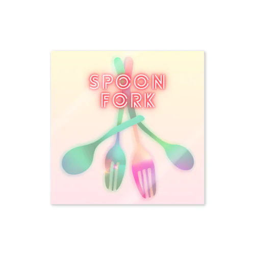 spoon＆fork ステッカー