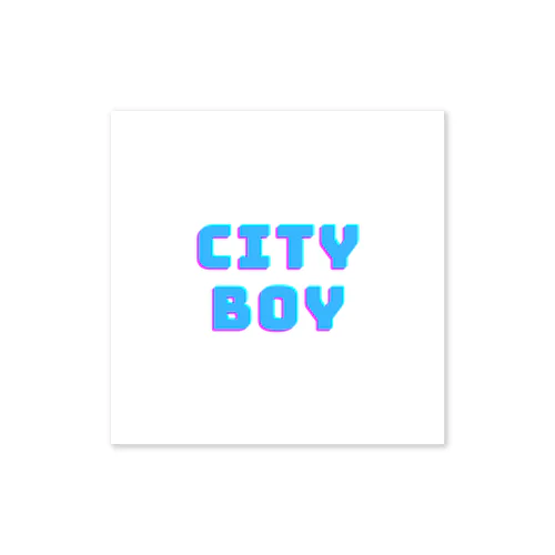 One point T-shirt / city boy 스티커