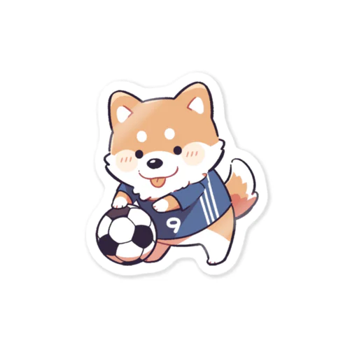 サッカー犬 ステッカー