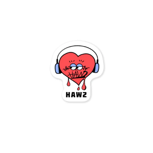 「HAW2」ロゴステッカー 文字入り Sticker