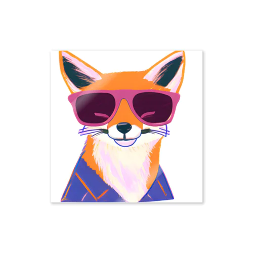 Fashionable Fox ステッカー