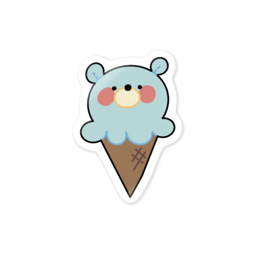 ほんわかクマさんアイスクリーム Sticker