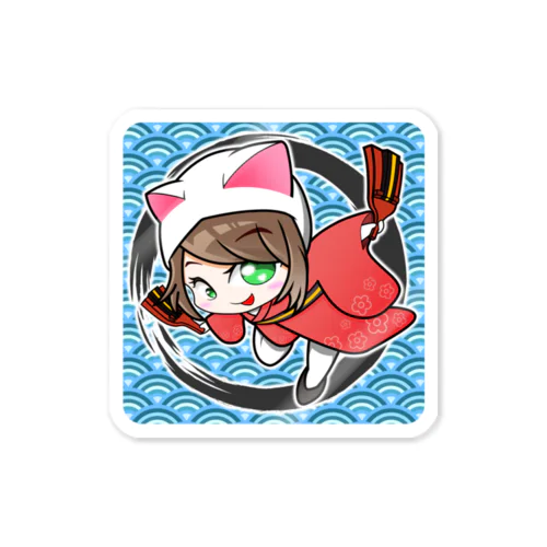 よさこい にゃん娘 Sticker