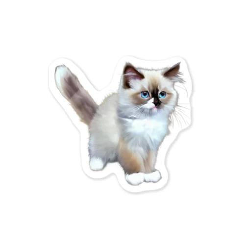 ラグドールの子猫ちゃん Sticker