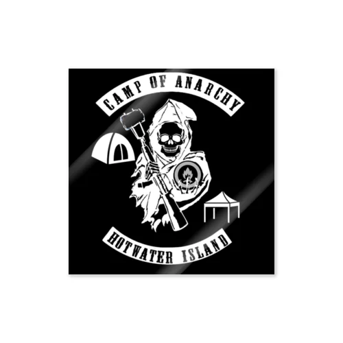 CAMP OF ANARCHY  motorcycle club HOT ILAND ステッカー