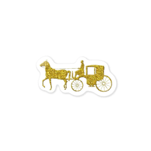 馬車　gold Sticker