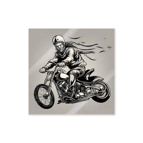 バイクチョッパー走ってる姿渋い Sticker