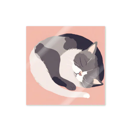 寝ている猫のイラスト Sticker