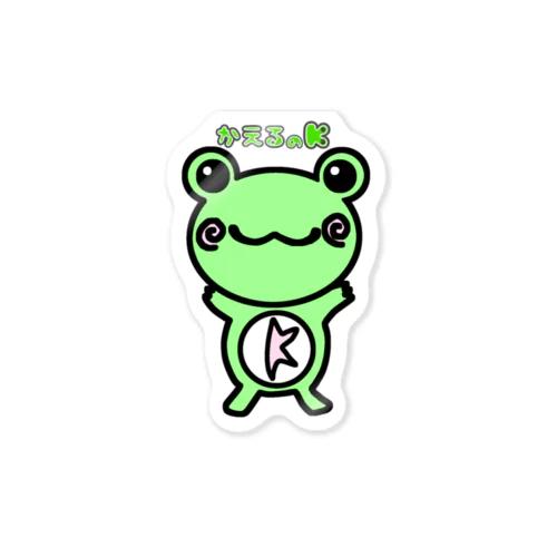 かえるのKステッカー Sticker