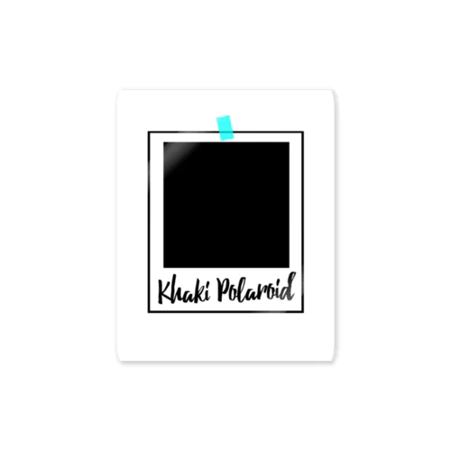 Khaki Polroid Sticker