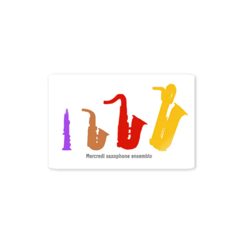 colorful sax3 Sticker