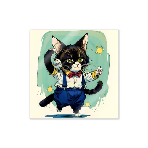 踊り出した猫さん Sticker