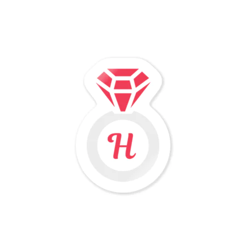 Red Diamond Ring "H" ステッカー