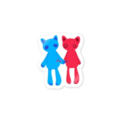 推しペアCATDOLL（Blue＆red） Sticker