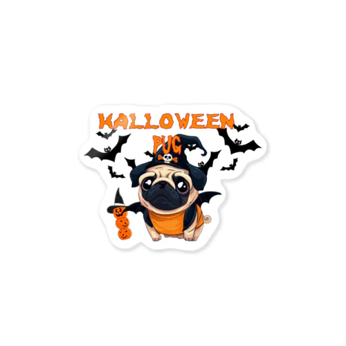 ハロウィン　パグ Sticker