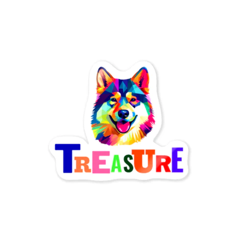 Treasure（秋田犬） ステッカー