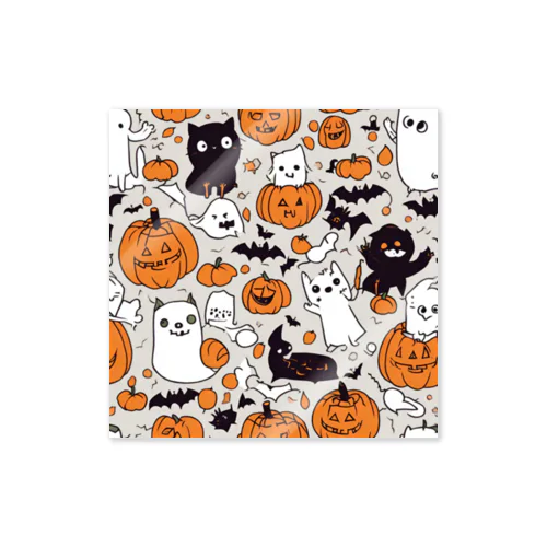 ハロウィン　猫　かぼちゃ Sticker