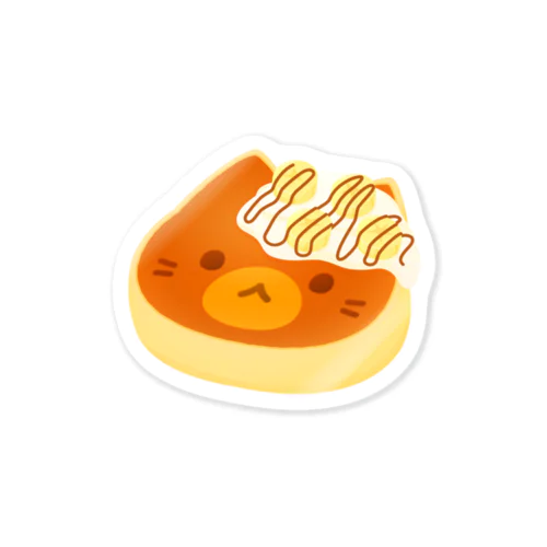 猫パンケーキ(チョコバナナ) Sticker