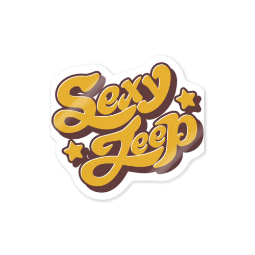 セクシージープWスター　イエロー Sticker