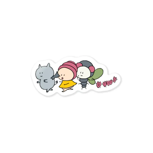 みんな一列 Sticker