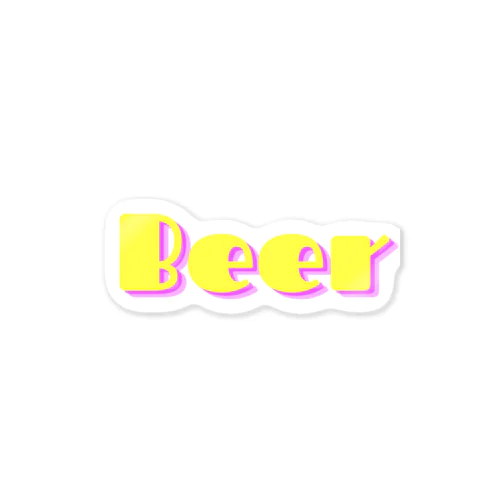 ビール_POP(透過) Sticker