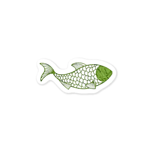 魚　green ステッカー