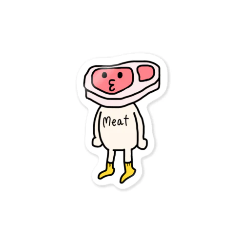 Meatくん。 ステッカー