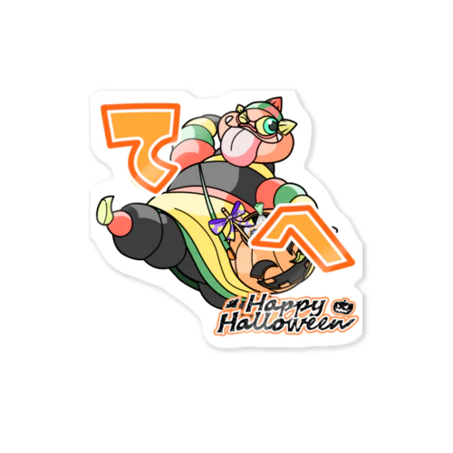 スタンプ怪獣 テヘペロボーズ (ハロウィンカラー ver.) Sticker