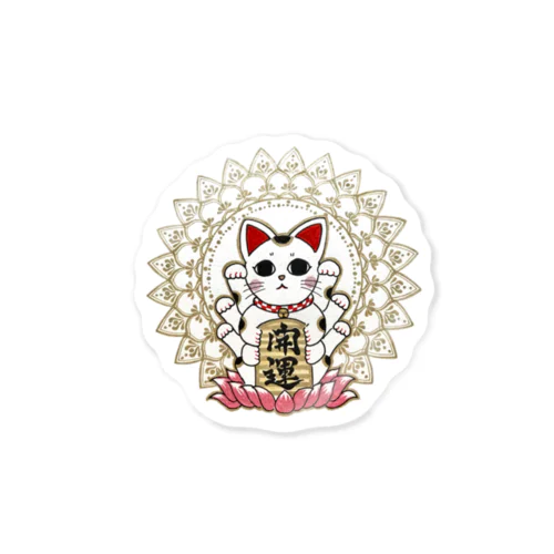 千手観音招き猫 Sticker