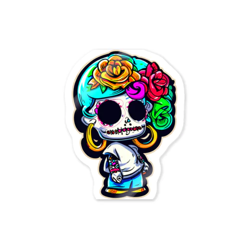 #107 skull Sticker