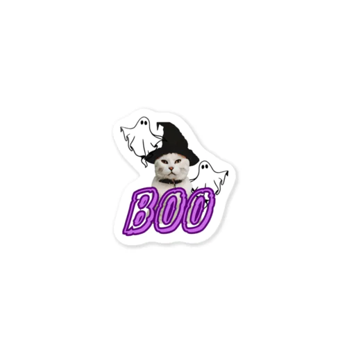 【ハロウィンステッカー】BOO Cat Sticker