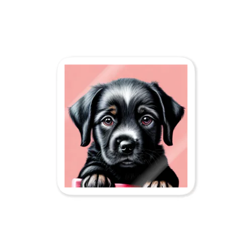 黒い子犬 Sticker