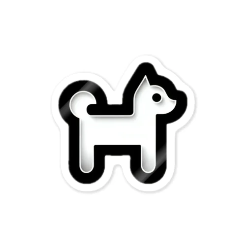 シンプルアイコンの芝犬グッズ Sticker