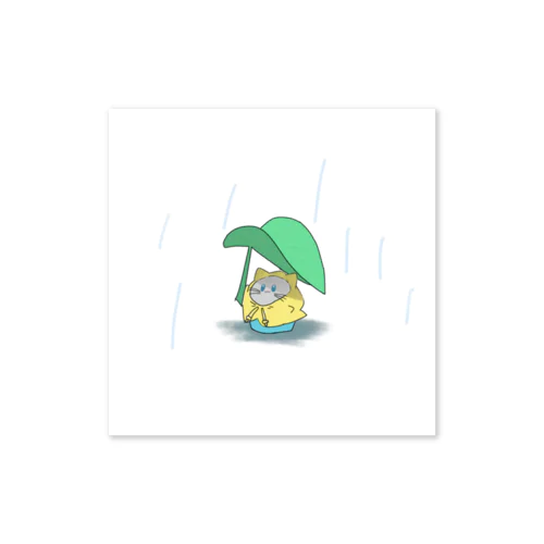 雨にゃんこ Sticker