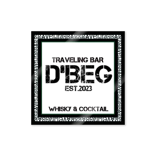 D'BEG Ver.モノクロ1 ステッカー