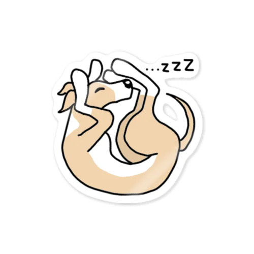 Sleeping Italian Greyhound Sticker