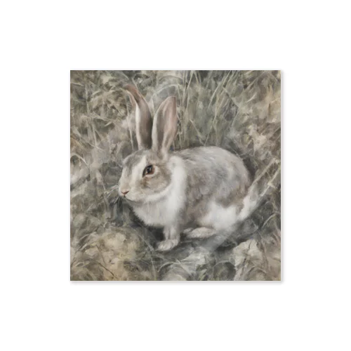 セピア色のウサギ　sepia rabbit Sticker