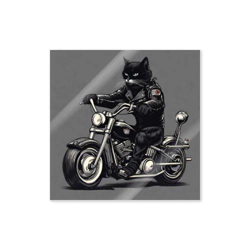 ワイルド黒猫 Sticker