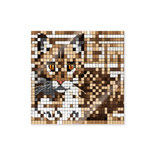 ドット絵のベンガルキャット Sticker