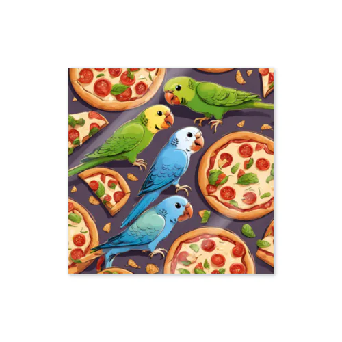 ピザ食べるインコ Sticker