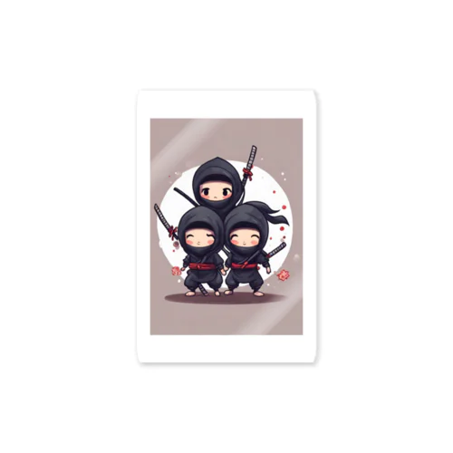 可愛らしい二頭身の忍者イラスト Sticker