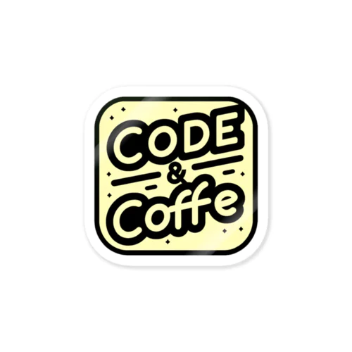 Code &Coffe 002 ステッカー