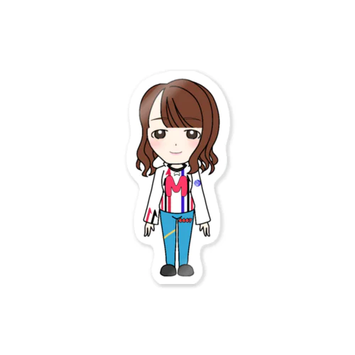 深川麻奈美選手似顔絵ステッカー（ボートレース.競艇） Sticker