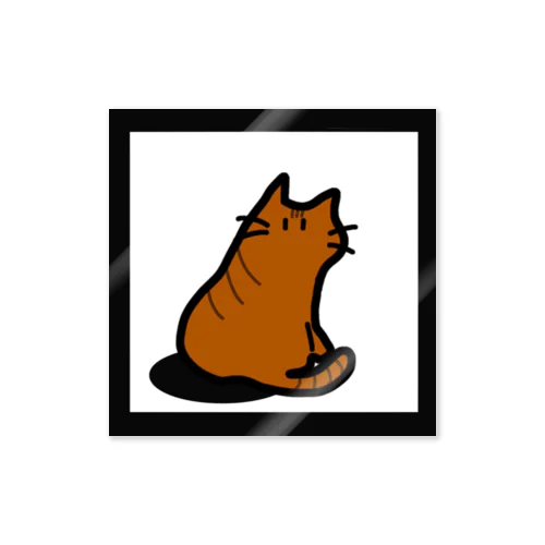 Mikaeri cat (Cha-tora) Sticker