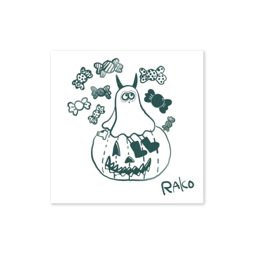 ハロウィンが待ち遠しいオバケ Sticker