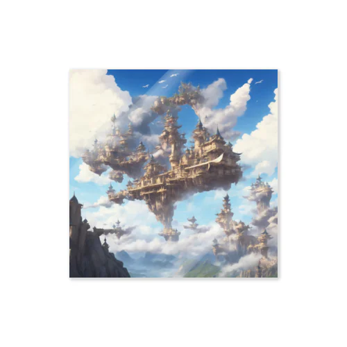 空に浮かぶ島のファンタジーグッズ Sticker