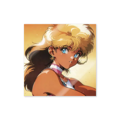 1980s ロングヘアーギャル Sticker