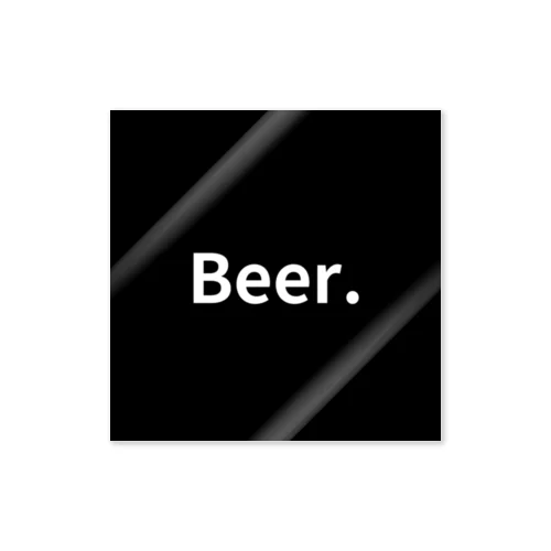 Beer. （ブラック） ステッカー