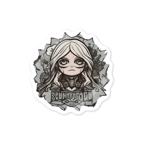 steampunk girl NEO Sticker