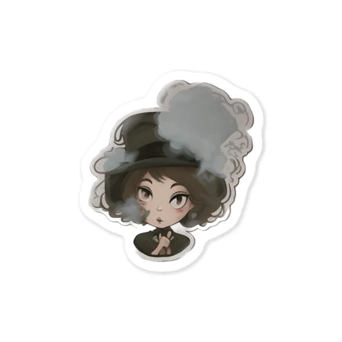 Smoke Girl-Chiko Sticker